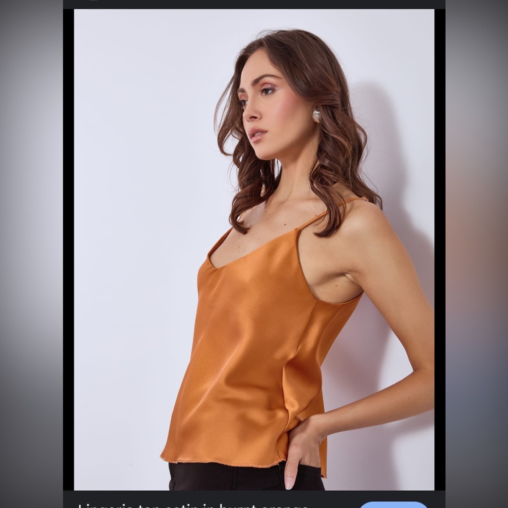 Sisley Copper Satin Camisole Top